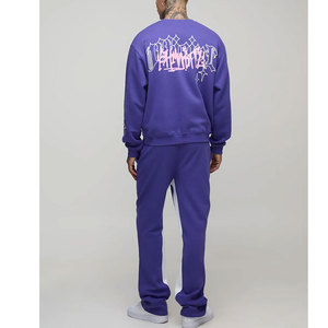 Survêtement en nylon personnalisé avec veste coupe-vent et pantalon empilés, survêtement en polyester deux pièces pour homme, coupe-vent pour homme - Product Image 4