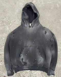 Sudadera con capucha de algodón grueso de 450 g para invierno, con estampado de telaraña, de espuma, para comercio exterior - Product Image 1