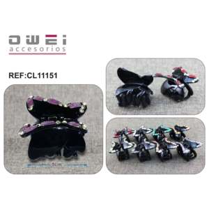 12-Piece Cute Paddle Hair Clip <b>Set</b> 5cm Size Made of Metal Alloy Plastic Iron <b>PC</b> Material - Product Image 1