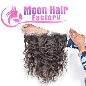 Peluca de Cabello Humano Indio Ondulado Frontal, Textura Suave Natural, Cutícula Saludable, Precio de Mayoreo, Suministro por Exportación, Compre en Línea Ahora - Product Image 3