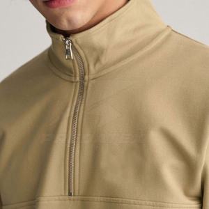 Suéter Casual de Invierno, Transpirable, de Algodón Mezclado, con Cierre de Cremallera de un Cuarto, Ecológico, de Secado Rápido y con un Estilo Diario Elegante - Product Image 3