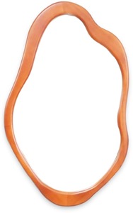 กระจกลายเมฆทรงรีรูปคลื่นที่ทันสมัยกระจกติดผนังบุผ้าสักหลาดสำหรับห้องนั่งเล่นห้องนอนห้องโถงห้องแต่งตัว - Product Image 5