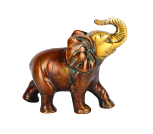 Showpiece Metal Statue Lucky Figurine Home <b>Decor</b> Gifts <b>Item</b> Home and <b>Kitchen</b> <b>Decors</b> Brass Elephant Trunk Up Figurine - Product Image 1