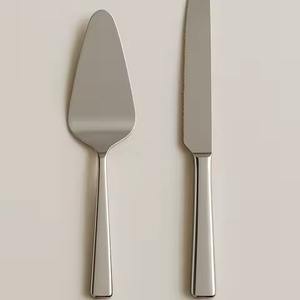 Luxury Mirror Polished Cake Server Knife Set Elegant Stainless Steel Wedding Dessert <b>Tool</b> High Quality Modern Bakeware - Product Image 5