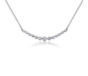 Collar de Diamantes Graduados Curvos de Lujo en Oro de 14K, Fabricante Internacional de Joyería al por Mayor y al por Menor OEM - Product Image 2