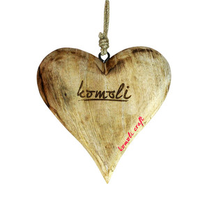 Décorations de noël en bois vierge en forme de cœur, ornement de maison et de jardin, décorations de noël - Product Image 3