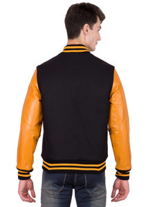 Chaqueta de Poliéster con Cierre para Hombre, Bombardero de Béisbol Universitario con Bolsillos y Botones, Novedad - Product Image 2