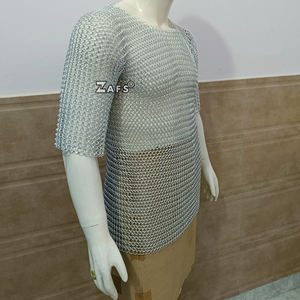 Authentic Medieval <b>Chainmail</b> <b>Shirt</b> Handcrafted Aluminum Butted 10mm Ring Armor Prefect for Cosplay Reenactments Fair - Product Image 2