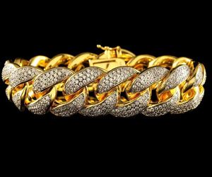 <b>Iced</b> <b>Out</b> Baguette Cuban Link Bracelet Moissanite Luxury Silver/Gold 30Gm Jewelry - Product Image 3