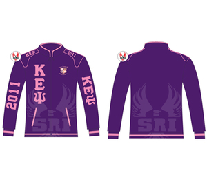 Veste de course pour femme brodée Kapa Epsilon Psi Sorority |   Vestes de course en sergé de coton personnalisées pour femmes, broderie KEY Sorority - Product Image 4