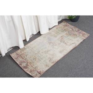 พรมขนสัตว์ตุรกีสีเบจ1.7 x 3.4ft คลาสสิกดีไซน์แบบเย็บปะติดปะต่อกันสำหรับเข้าห้องนั่งเล่นห้องนอนห้องโถงรูปสี่เหลี่ยมผืนผ้าทำจากน้ำยาง - Product Image 3