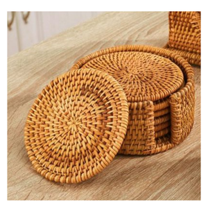 Assiette de chargeur en rotin tissé à la main rustique fournisseur du Vietnam décoration de plaque en osier naturel - Product Image 2