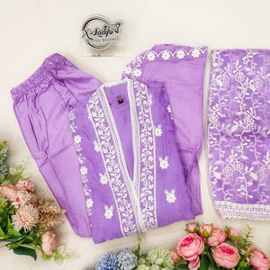 Nặng Thêu Salwar Kameez Phù Hợp Với Cho Phụ Nữ Phong Cách Hồi Giáo Ấn Độ Pakistan Cotton Viscose Dress Đảng Mặc Mô Hình Số Ưa Thích - Product Image 5