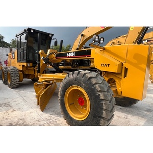 En stock, niveleuse à moteur CAT 140H d'occasion, en bon état, pour la construction routière - Product Image 1