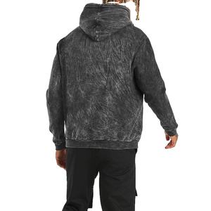Sudadera con capucha de lavado ácido de gran tamaño para hombre, algodón suave, manga larga, logotipo estampado personalizado, venta al por mayor, sudadera holgada 2026 - Product Image 6