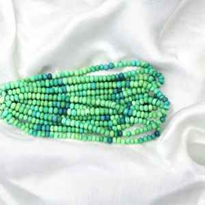 Vente en gros en vrac arbre naturel vert ombré opale lisse Rondelle perles de pierre 7mm et 10mm pierres précieuses en vrac pour la fabrication de bijoux - Product Image 6