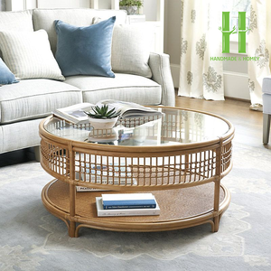 Wholesale New Natural Modern Living Room Rattan Coffee <b>Table</b> Eco-Friendly Durable Made in Vietnam - Product Image 5