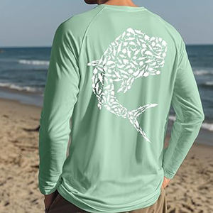 Sublimated <b>Sun</b> <b>Protection</b> <b>Clothing</b> for Fishing Jersey Low Price Good Quality New Shape Sublimation Fishing Jerseys - Product Image 2