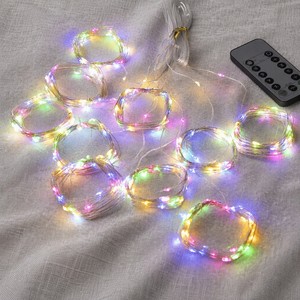 Guirlandes lumineuses LED pour rideaux, lumières féériques blanches pour décoration intérieure, 5000K lumière du jour, alimentation AC, commande par bouton - Product Image 5