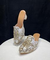 Sandales et Juttis de Luxe pour Femmes, Chaussures Indiennes Tissées à la Main et Brodées, Disponibles à la Vente depuis l'Inde