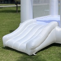 En stock, mini maison gonflable de petite taille en PVC blanc pour enfants, château plein d'entrain avec toboggan, location de fêtes, spectacle, événement