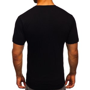 T-shirt oversize pour homme, noir, imprimé, coupe ample, disponible en 240g et 300g, méthodes d'impression sérigraphique, chemise pour homme - Product Image 2