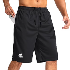 Pantalones cortos de baloncesto para hombre con bolsillos con cremallera, pantalones cortos ligeros de secado rápido de 11 "para hombre, pantalones cortos atléticos para gimnasio y Fitness - Product Image 1