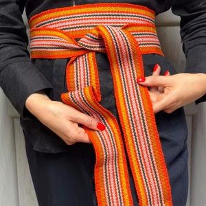 Handmade 3m Ethnic Ukrainian Wool Woven <b>Belt</b> <b>Boho</b> Easter Gift Slavic Folk Cossack Sash - Product Image 1