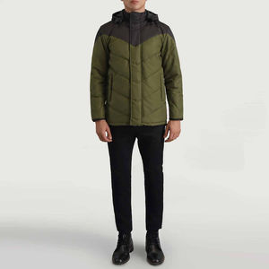 Vestes pour hommes, veste matelassée d'hiver personnalisée, chaude, coupe-vent, design tendance, décontractée, fermeture éclair, vestes matelassées confortables - Product Image 3
