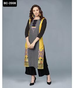 Estilo indio y pakistaní Precio bajo Besy Quality Kurtis para mujeres Diseñador Wndian Plazzo Girls Vestido tradicional indio - Product Image 1