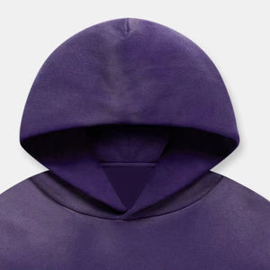 Sweat à capuche délavé à l'acide bon marché pour hommes facile à porter en coton mélangé doux anti-rides anti-boulochage sweat à capuche délavé à l'acide pour hommes 2026 - Product Image 3