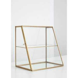 Boîte à bijoux élégante en métal et en verre, étui de rangement pour bijoux élégant pour les intérieurs contemporains - Product Image 4