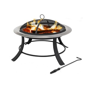 Black Color Iron Fire Pit Copper Bowl With Spark Screen For Home Backyard Garden Indoor Outdoor Decorative Wood Burning Fire Pit - Product Image 4