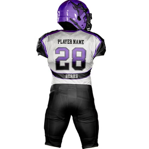 Uniformes de football américain imprimés personnalisés Ensembles de tissu durable pour l'entraînement et le match Technologie de sublimation complète Sports d'équipe - Product Image 5