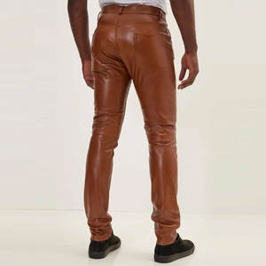 Pantalones de cuero para hombre de calidad superior respetuosos con el medio ambiente NUEVO Outlet Ropa de invierno Pantalones de cuero para hombre - Product Image 3