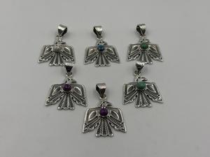 Colgante turquesa de joyería bohemia de Plata de Ley 925 con diseño de varias piedras para bodas y regalos de mujer - Product Image 6