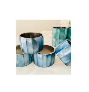 Design attrayant nacre rond de serviette décor de Table conception personnalisée prix de gros à la main nouveau Design ronds de serviette - Product Image 4