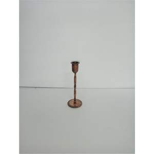 Bougeoirs en métal finition cuivre antique en gros |   Support de bougie conique de luxe forgé à la main, décoration de mariage, centre de table - Product Image 4