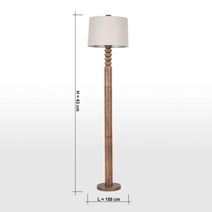 Lampadaire en tissu blanc en forme de champignon pour la décoration intérieure de salon de luxe moderne, élégant, support doré LED pour la maison et le bureau - Product Image 6