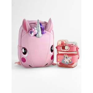 กระเป๋าเป้สะพายหลังนีโอพรีนสำหรับเด็ก Tykle รุ่น Pink Unicorn BTS Combo พร้อมกระติกน้ำลายยูนิคอร์น - Product Image 1