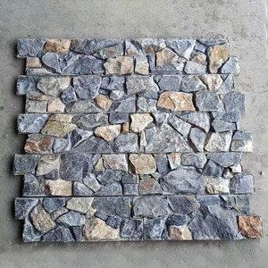 Panneaux <span class=keywords><strong>de</strong></span> grand livre gris modernes Revêtement mural en <span class=keywords><strong>pierre</strong></span> <span class=keywords><strong>de</strong></span> culture antiacide et érodé naturel Placage en <span class=keywords><strong>pierre</strong></span> à face fendue pour usage intérieur et extérieur - Product Image 5