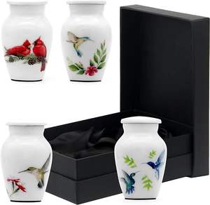 Urnes funéraires funéraires en métal personnalisées de haute qualité Prix de gros Urnes funéraires pour adultes avec boîte funéraire en velours - Product Image 1