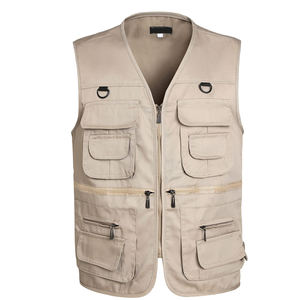 Gilet cargo multi-poches respirant à séchage rapide pour hommes, décontracté, design extérieur personnalisable - Product Image 1