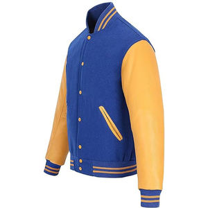 Veste universitaire, veste décontractée pour homme à blocs de couleur, boutonnée, pour le printemps, l'automne, l'école, le baseball - Product Image 4