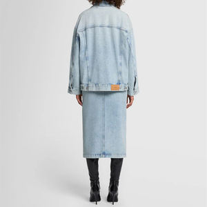 Tops en jean décontractés pour femmes de haute qualité populaires MANKIND Oli Veste de camionneur surdimensionnée Respirant Polyester/Coton Coupe décontractée - Product Image 6