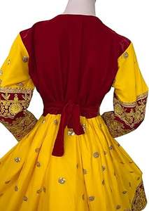 New Collection Fashion Stylish Mehndi <b>Wedding</b> Frock <b>Dress</b> Afghani kuchi <b>Suit</b> Gown Maxi Style Breathable Vintage Afghan Wears - Product Image 4