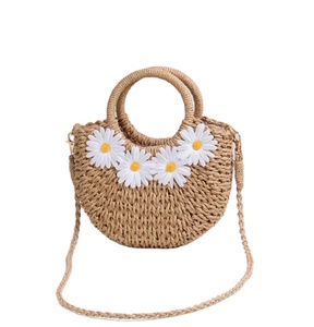 Premium Quality Summer Beach Multicoloured Elegant <b>Straw</b> <b>Bags</b> Customized Ladies Shoulder <b>Straw</b> Hand <b>Bags</b> Wholesale Products - Product Image 1