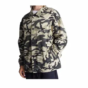 Conception de camouflage partout imprimé oem personnalisé fait en nylon vierge coupe-vent veste pour hommes