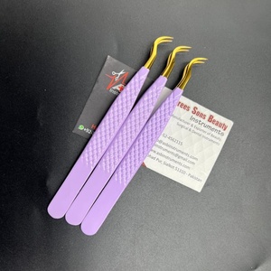 Type de crochet lavande violet vente chaude japonais durable en acier Volume pince à épiler haute qualité pince à épiler - Product Image 6