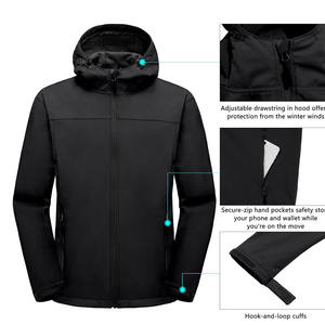 Vestes Softshell sur mesure pour hommes et femmes Veste de randonnée imperméable en nylon avec fermeture à glissière Conception bouffante coupe-vent - Product Image 5